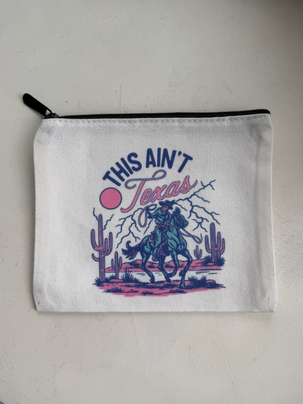 Texas zippered pouch